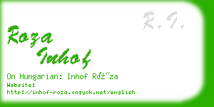 roza inhof business card